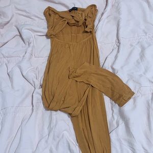 Mustard color flattering jumpsuit